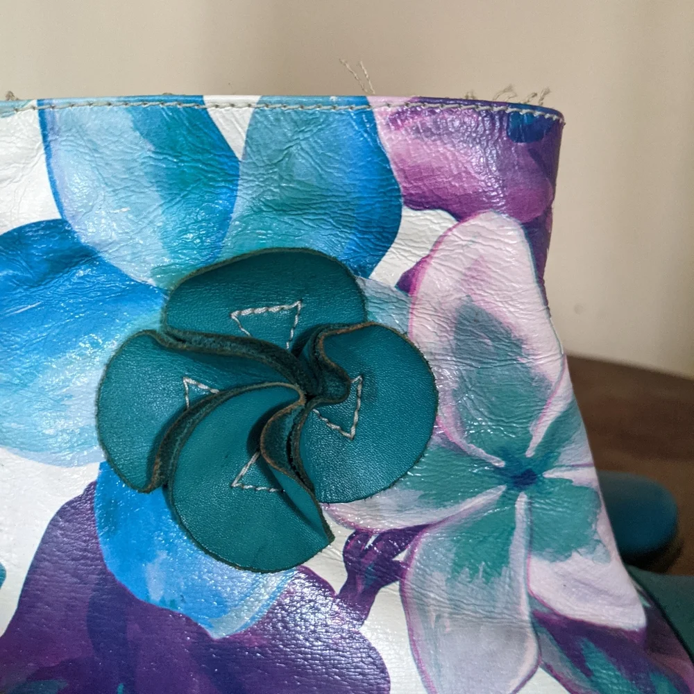 L'Artiste floral ankle boot handmade 37 (6.5) - Picture 4 of 10